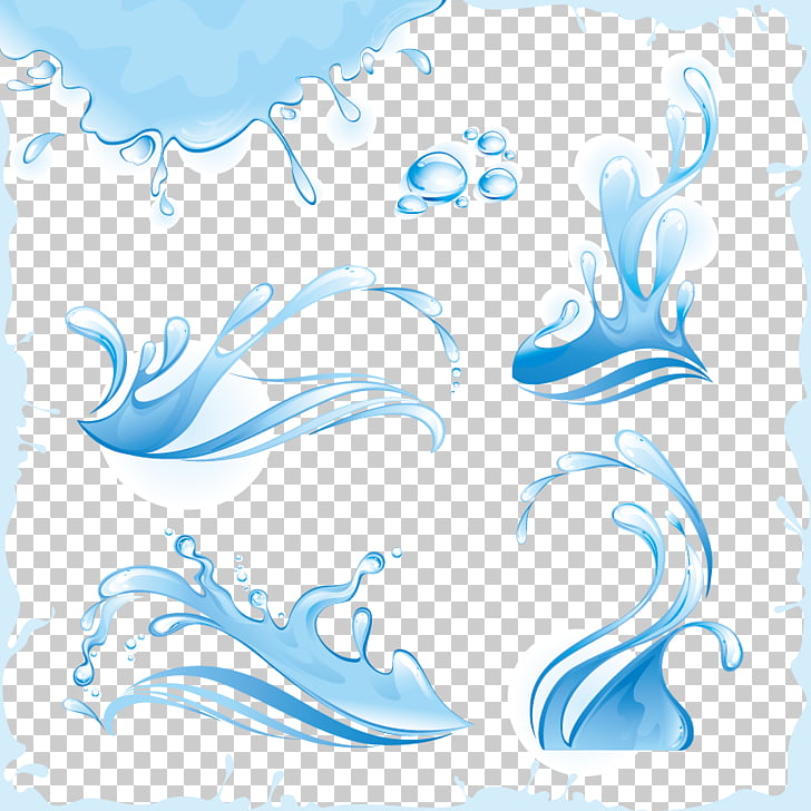 728x728 Water Wave Splash Drop, Waves Waves Material, Blue And White Water