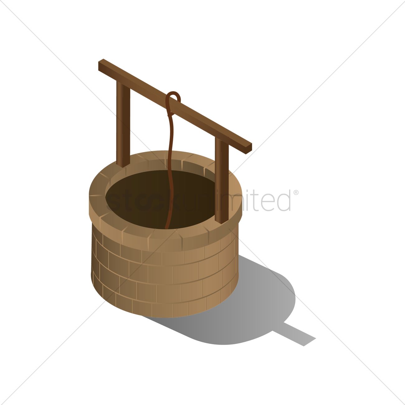 Water Well Vector Image 1300x1300 Water Well Vector Image