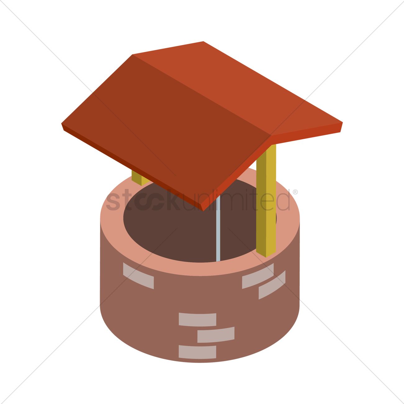 Water Well Vector Image 1300x1300 Water Well Vector Image