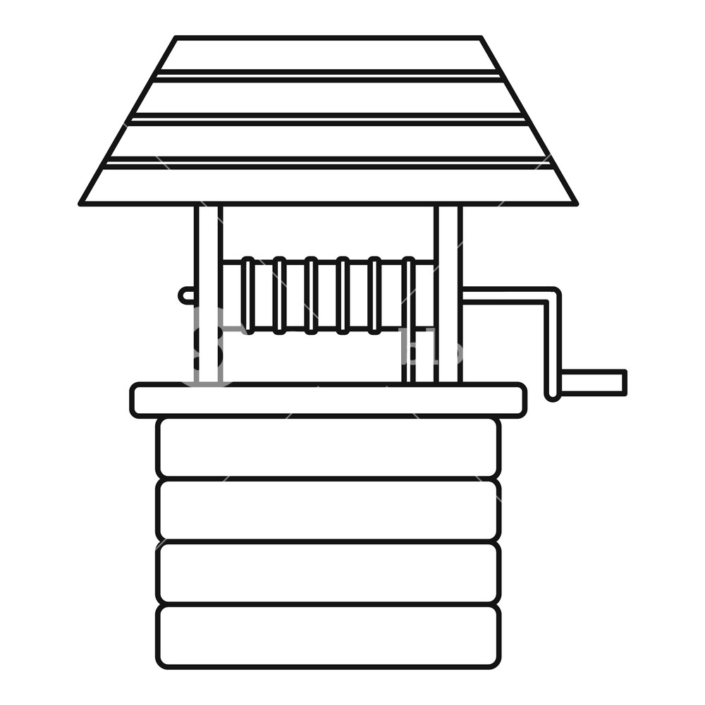Water Well Icon Outline Illustration Of Water Well Vector Icon 1000x1000 Water Well Icon Outline Illustration Of Water Well Vector Icon