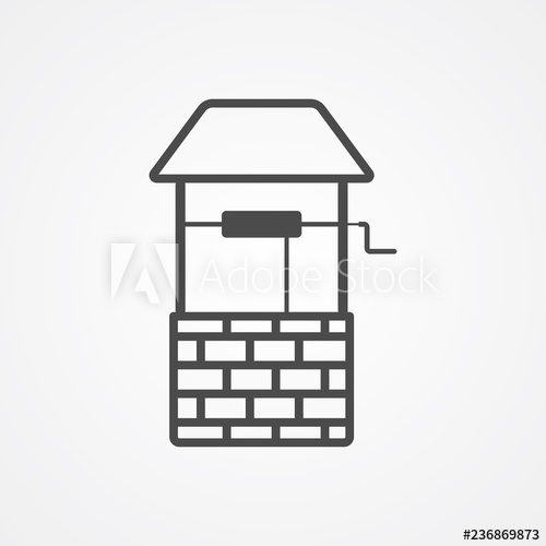 Water Well Vector Icon Sign Symbol 500x500 Water Well Vector Icon Sign Symbol
