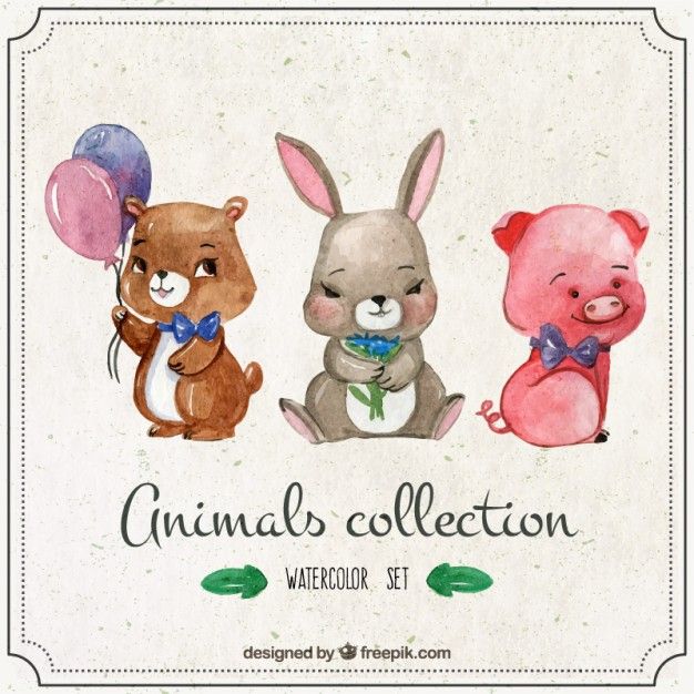 626x626 Bunny With Watercolor Nice Animals Free Vector Dibujos Images