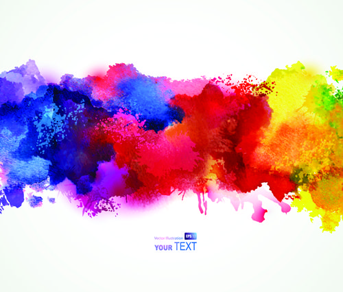 Splash Watercolor Stains Background Vector Material Free 500x425 Splash Watercolor Stains Background Vector Material Free