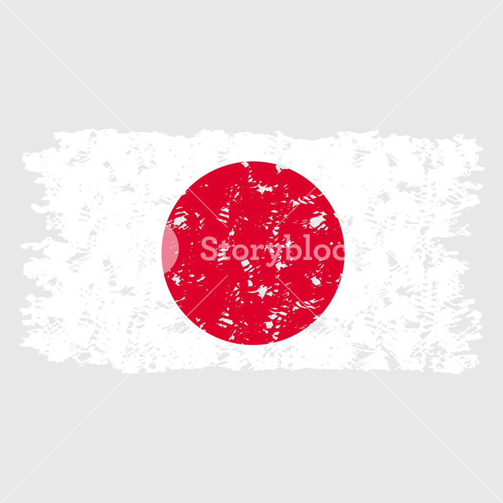 1000x1000 Japanese Texture Flag Japan Scratched, Japanese Brush Watercolor