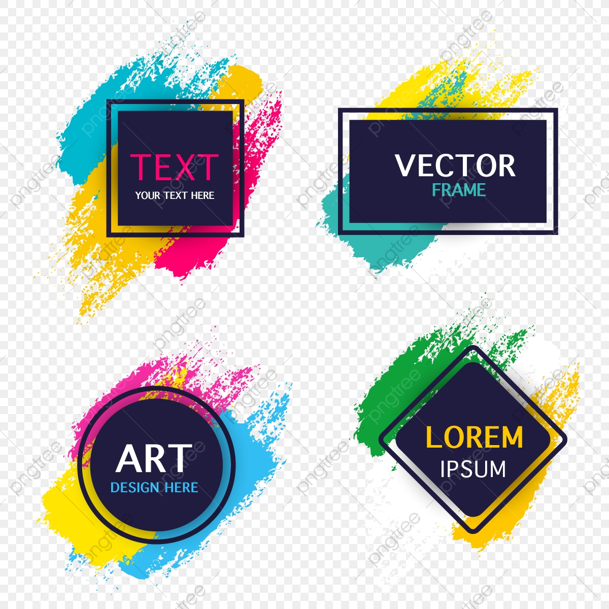 1200x1200 Watercolor Banner Collection, Png, Shape, Frame Png And Vector