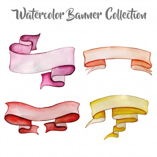626x626 Watercolor Banner Collection Vector Free Download