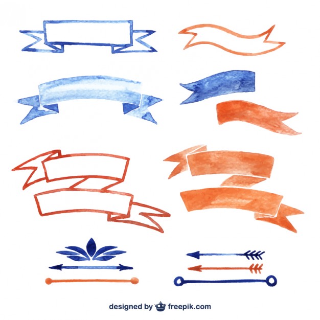 626x626 Watercolor Banners Vector Free Download