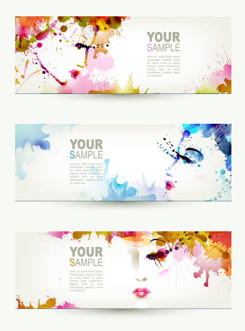 500x676 Watercolor Floral Girls Banner Vector Free Download