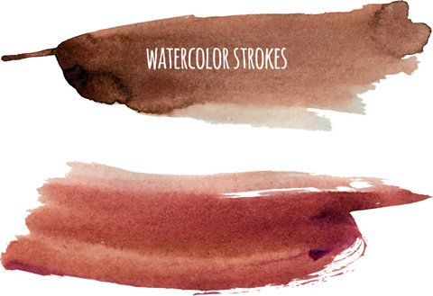 480x329 Watercolor Brush Strokes Free Vector Download