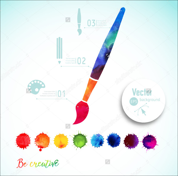 600x593 Watercolor Brushes,free Vector Format Download