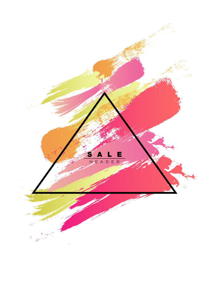 730x1000 Bright Color Paint Stains Watercolor Brush Vector