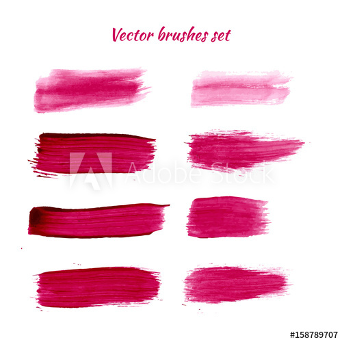 500x500 Set Of Watercolor Brush Vector Strokes Vector Illustration