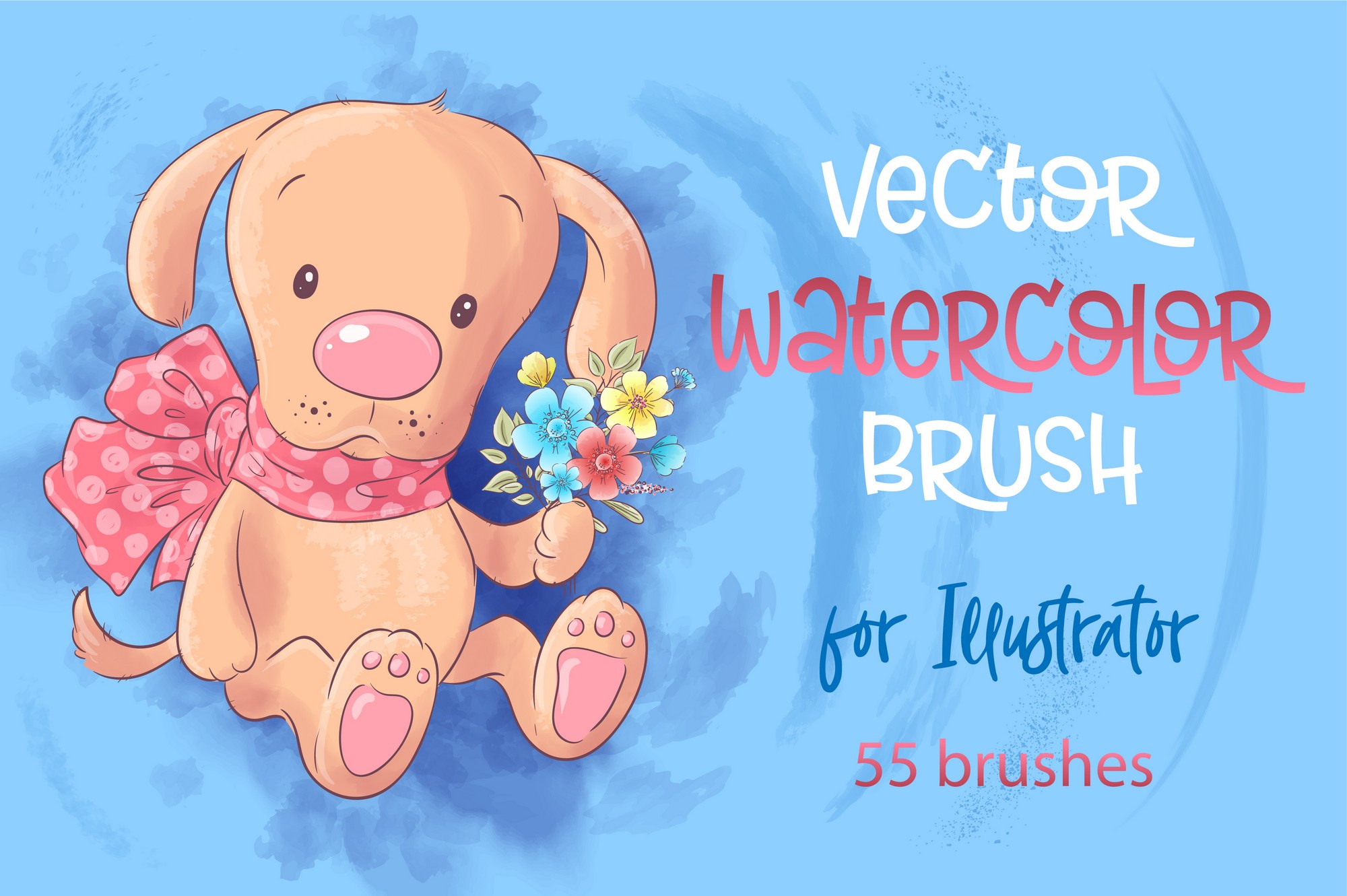 2000x1331 Vector Watercolor Brushes Illustrator Graphic