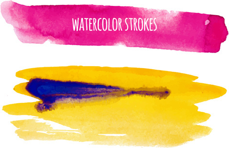 470x304 Watercolor Brush Strokes Free Vector Download