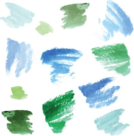 450x456 Colorful Watercolor Ink Brushes Vector Free Graphics