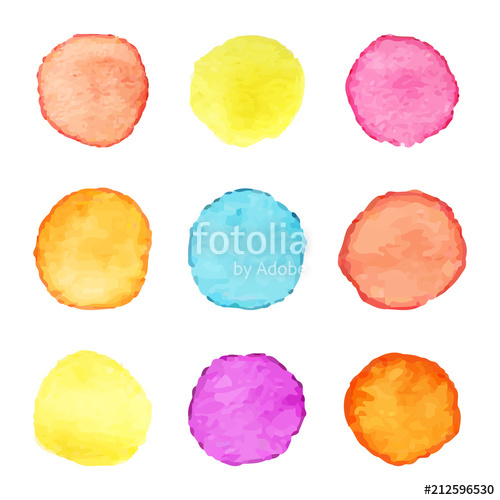Hand Painted Watercolor Circles Set Of Watercolour Stains 500x500 Hand Painted Watercolor Circles Set Of Watercolour Stains