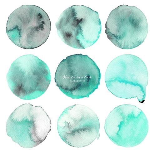 Mint Watercolor Circle Set On White Background, Vector 490x490 Mint Watercolor Circle Set On White Background, Vector