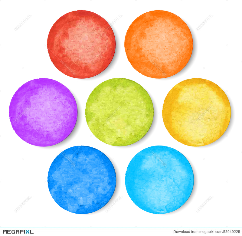 Set Of Watercolor Circles, Vector Illustration 800x780 Set Of Watercolor Circles, Vector Illustration