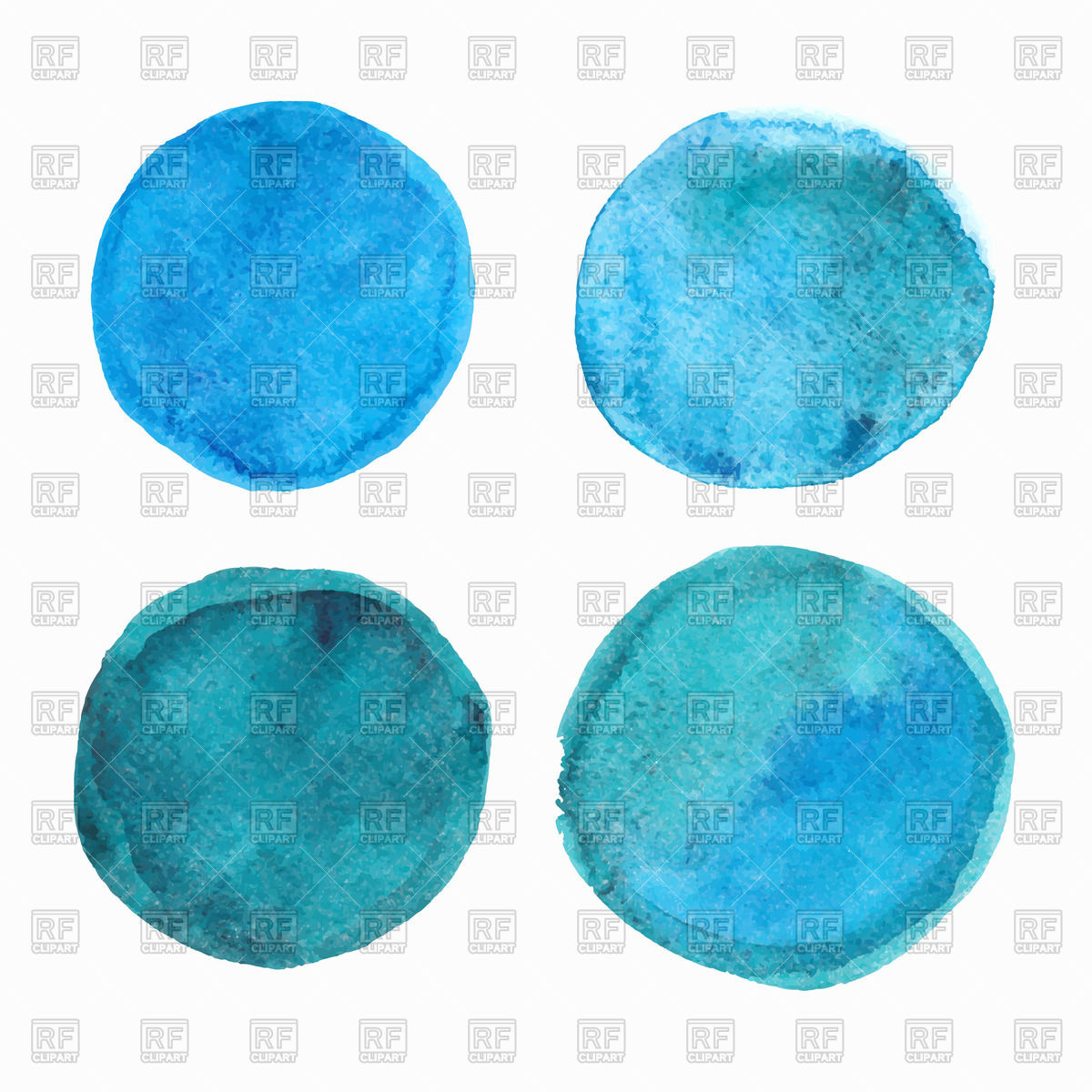 Set Of Blue Watercolor Circles Vector Image Of Backgrounds 1200x1200 Set Of Blue Watercolor Circles Vector Image Of Backgrounds