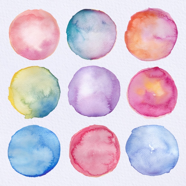 Watercolor Circles Collection Vector Free Download 626x626 Watercolor Circles Collection Vector Free Download