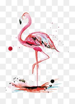 Watercolor Flamingo Vector