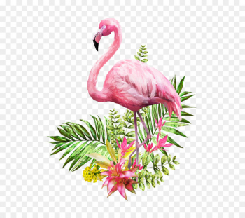350x311 Flamingo Watercolor Painting Poster