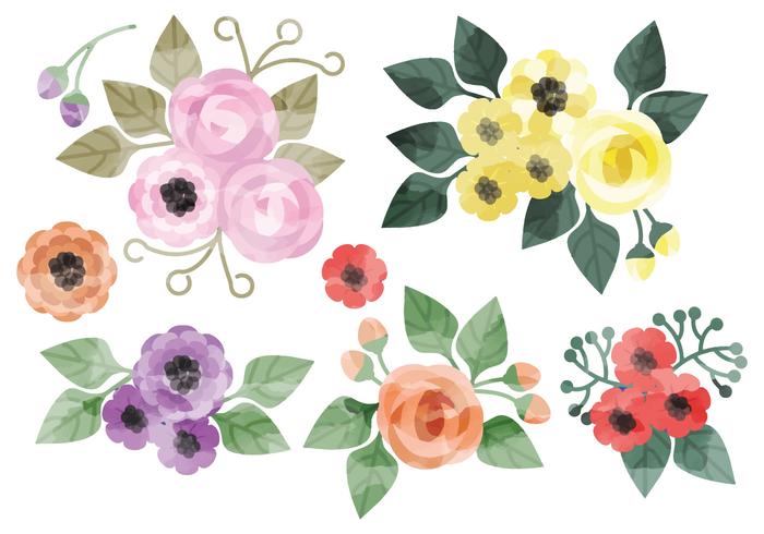 700x490 Watercolor Flower Free Vector Art Free Beautiful