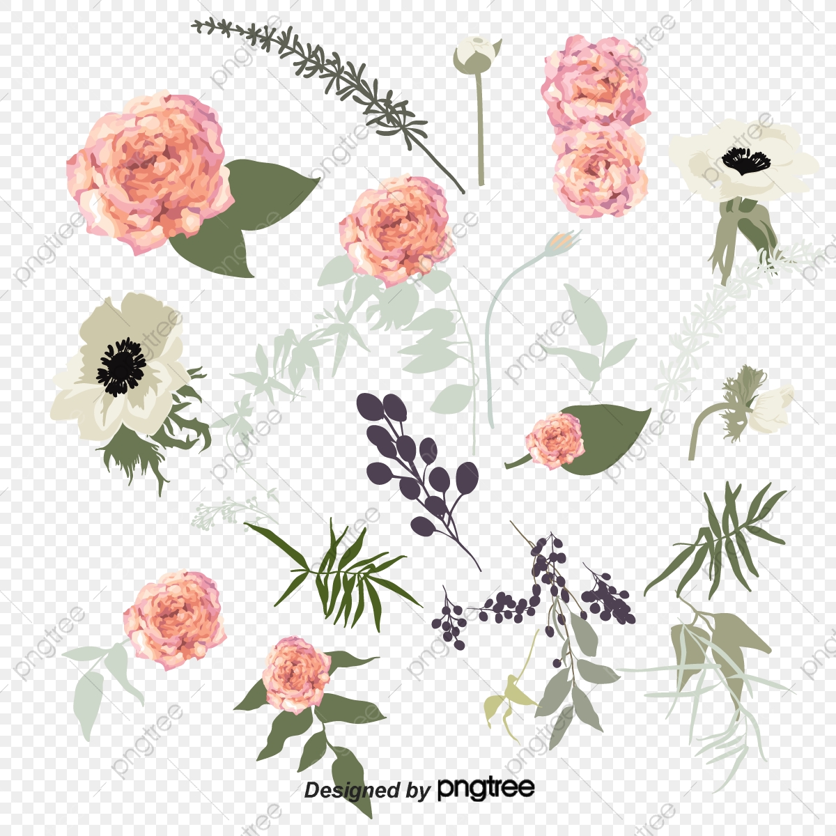 1200x1200 Watercolor Flower Vector, Watercolor Vector, Flower Vector