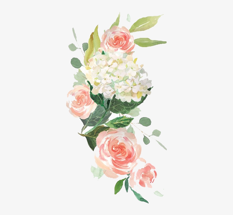 820x754 Free Elegant Watercolor Flowers Twitter Background