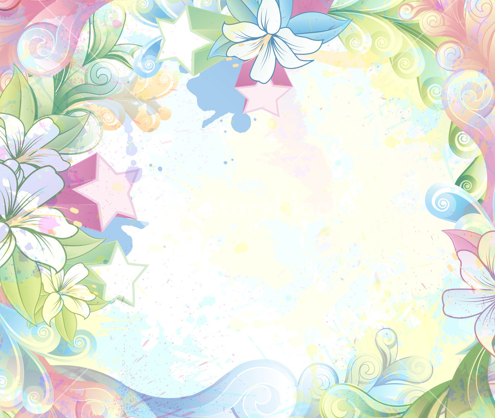 1000x844 Watercolor Floral Background Vector Illustration Royalty Free