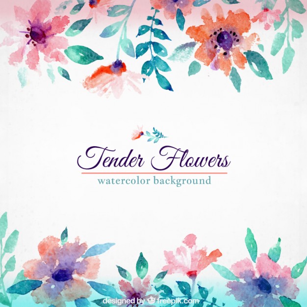 626x626 Watercolor Floral Background Free Vectors Ui Download