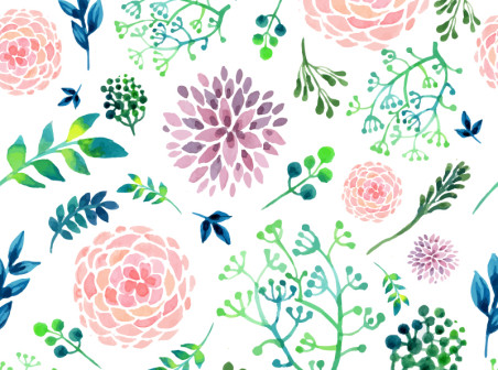452x336 Watercolor Flowers Seamless Background Free Vector Background