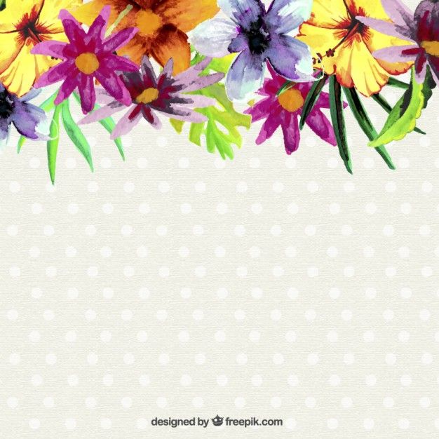 626x626 Free Vector Watercolor Flowers Background