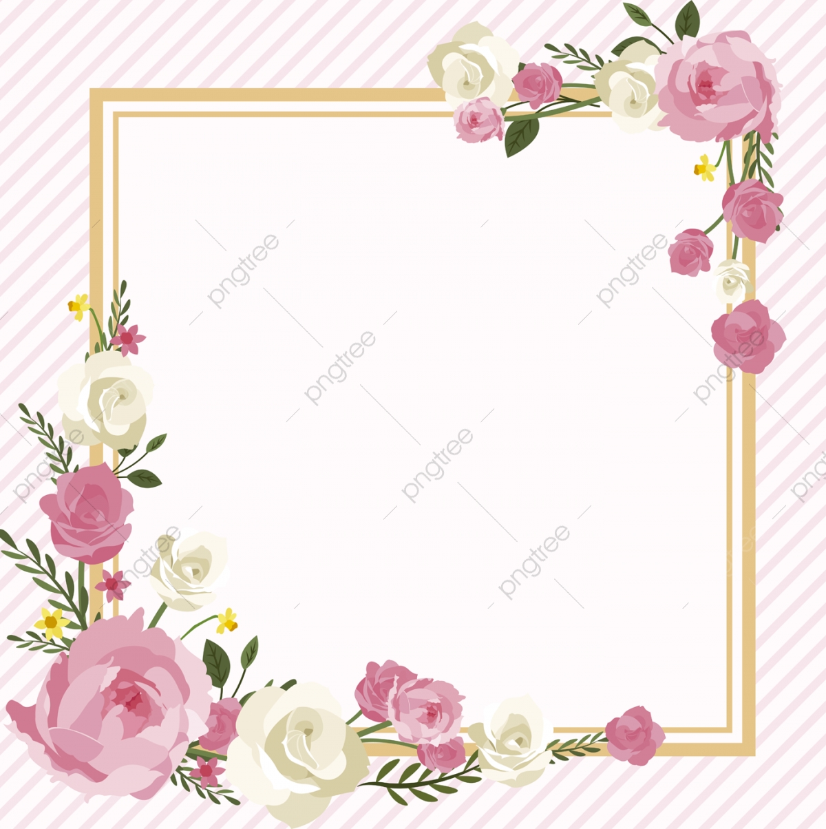 1200x1204 Watercolor Flower Border Or Frame, Peony, Spring, Transparent Png