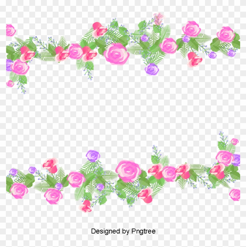 840x843 Watercolor Flowers Small Fresh Borders, Vector Png