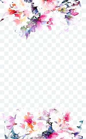 Watercolor Flower Border Vector at Vectorified.com | Collection of ...