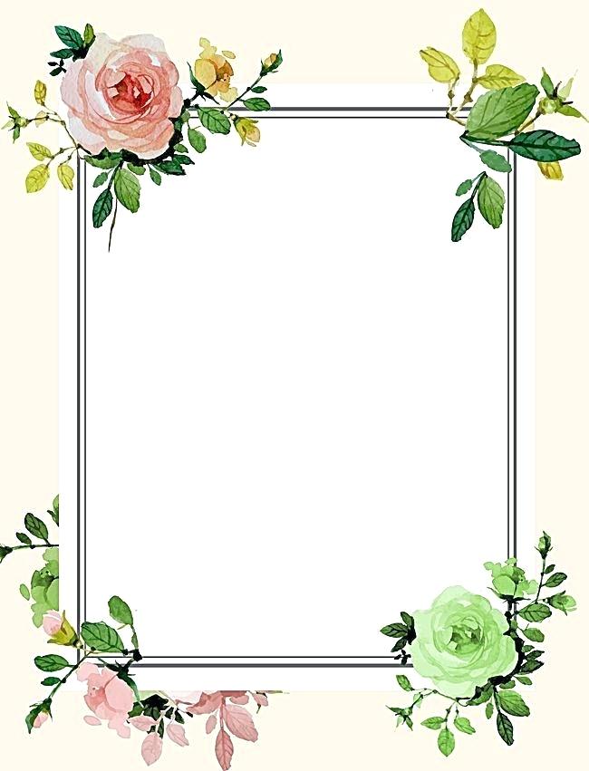Watercolor Flower Border Vector at Vectorified.com | Collection of ...