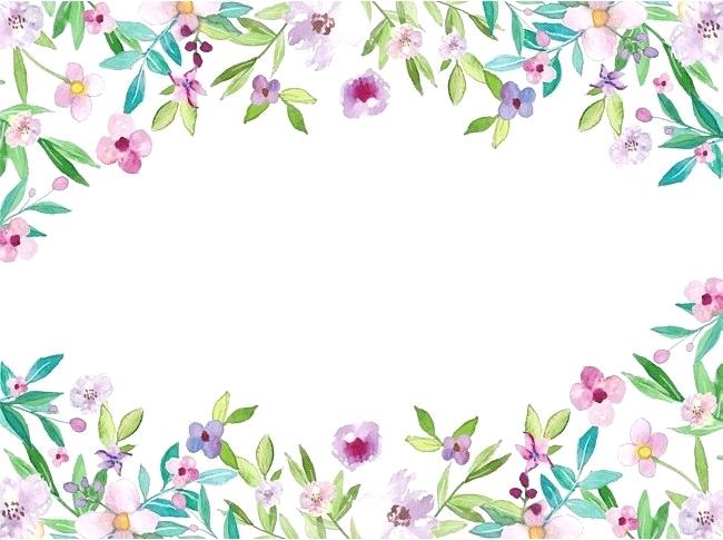 650x485 Purple Flowers Border Vector