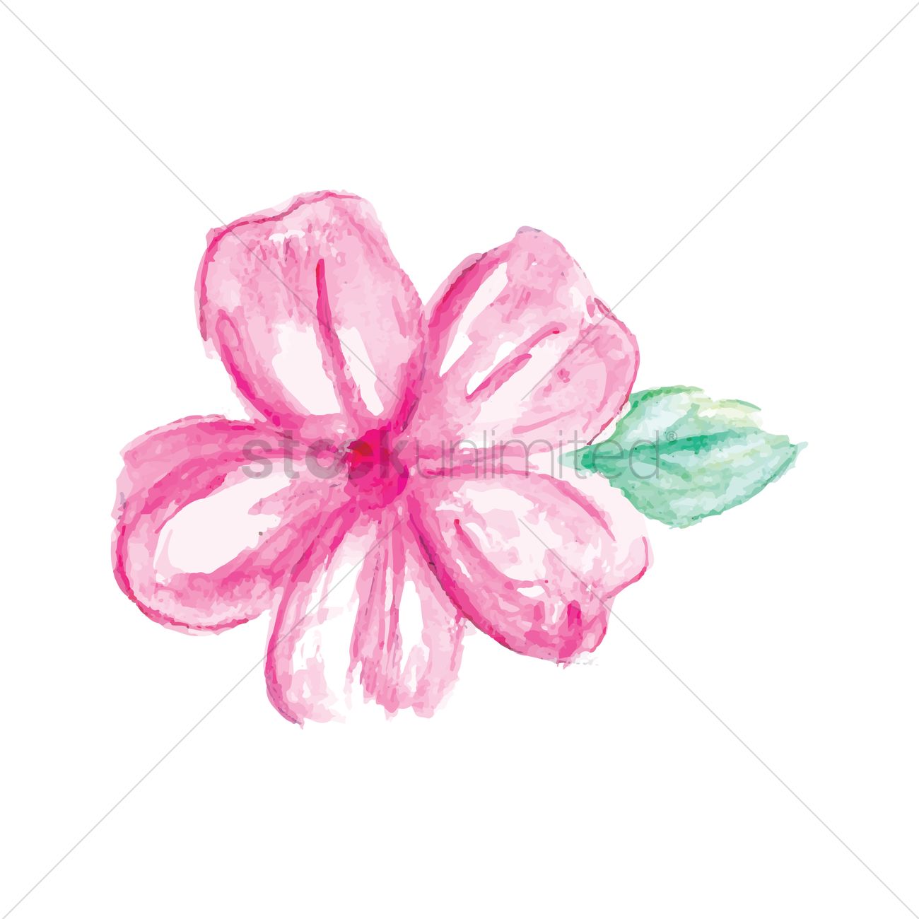 1300x1300 Watercolor Flower Vector Image