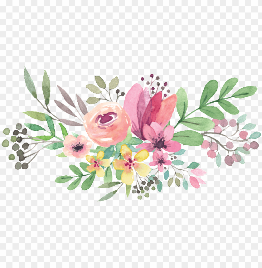 840x859 Watercolor Flowers Vector Png Image With Transparent Background