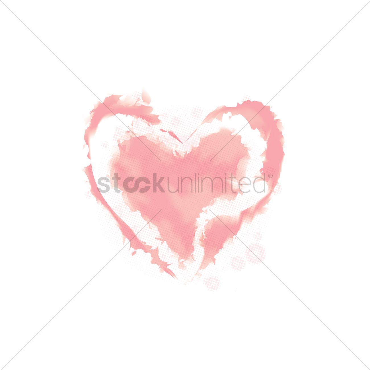 1300x1300 Watercolor Heart Vector Image