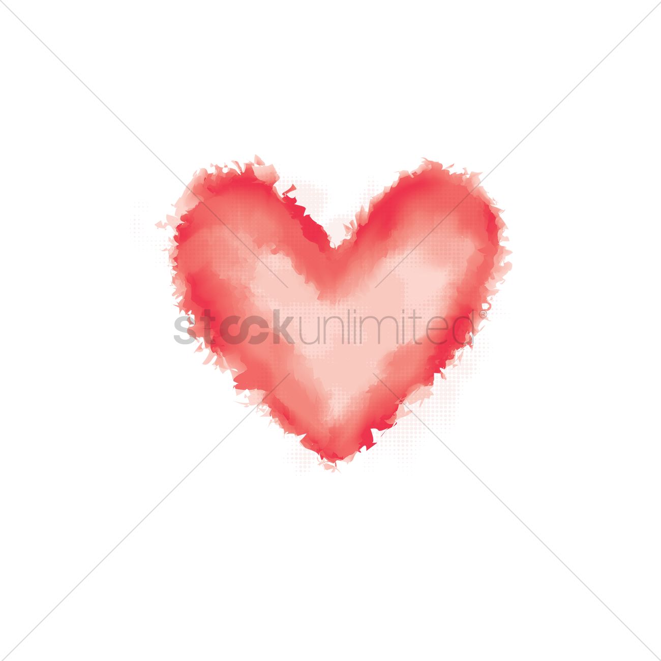 1300x1300 Watercolor Heart Vector Image