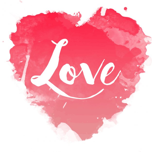 626x626 Watercolor Heart With Calligraphy Vector Free Download