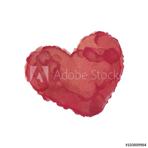 500x500 Watercolor Heart Vector