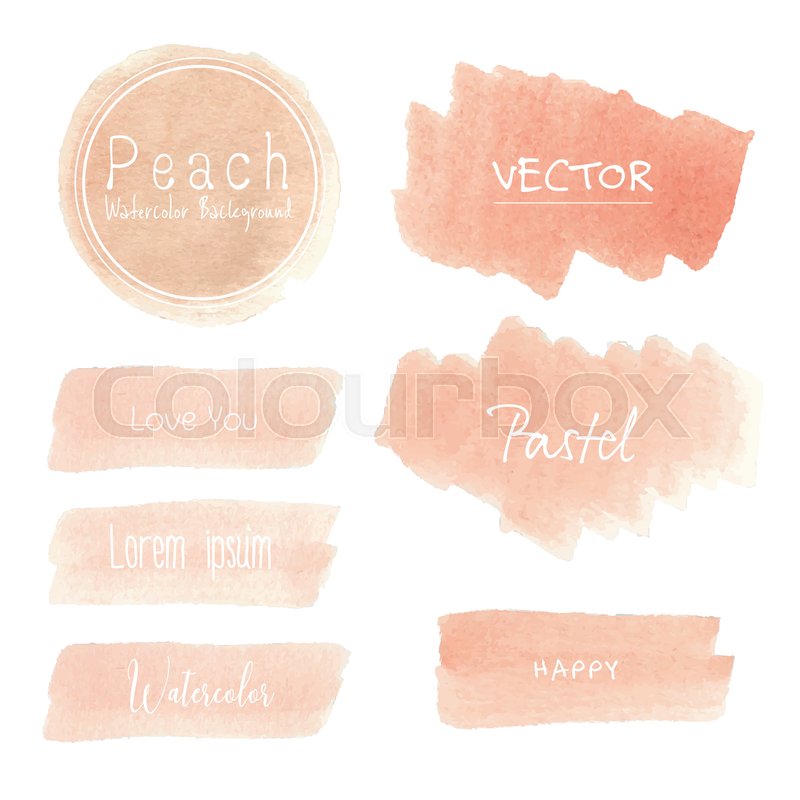 800x800 Peach Watercolor Background, Pastel Stock Vector Colourbox