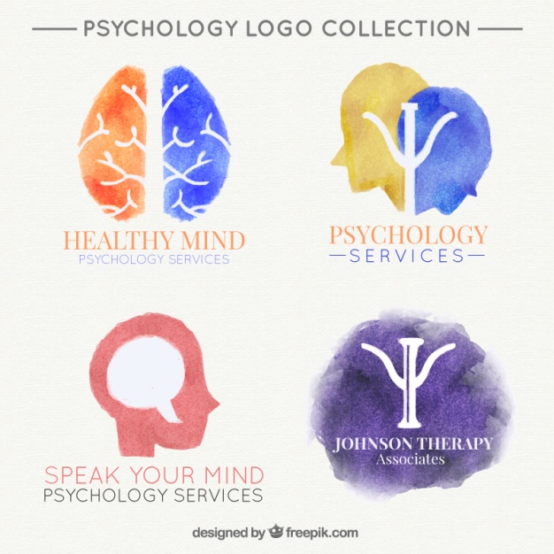 626x626 Several Watercolor Logos For Psychological Clinic Vector Free