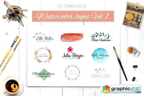 500x333 Watercolor Logo Template