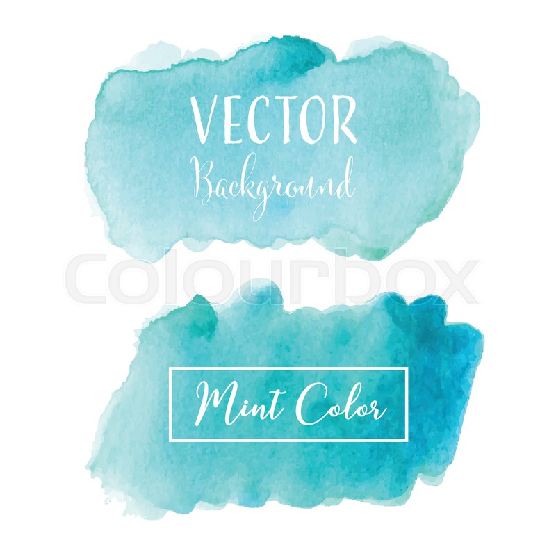 800x800 Mint Watercolor Background, Pastel Stock Vector Colourbox