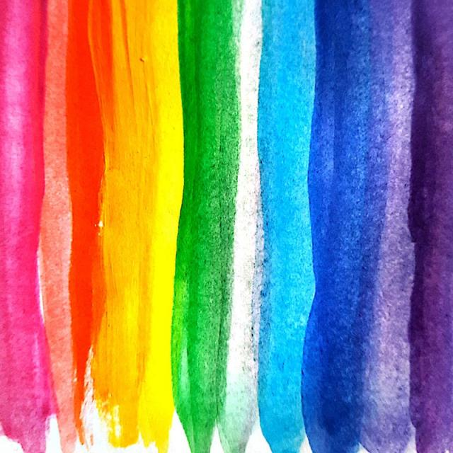 640x640 Abstract Painted Rainbow Watercolor Paper Texture Background