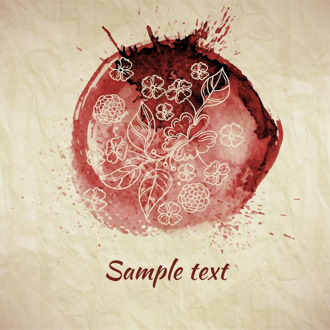 1280x1280 Free Vector Watercolor Illustration With Paper Texture